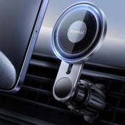 Sostegno magnetico per auto per smartphone - ventilatore di aria con N52 magneti - compatibile con serie iPhone 15 14 13 12 con anello metallico - vetrata.