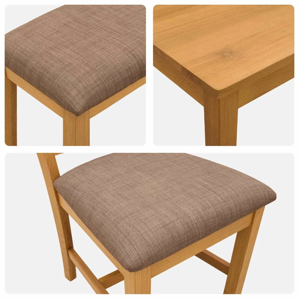 Set da pranzo 4 pz Grigio Legno di Quercia Massello 3430293