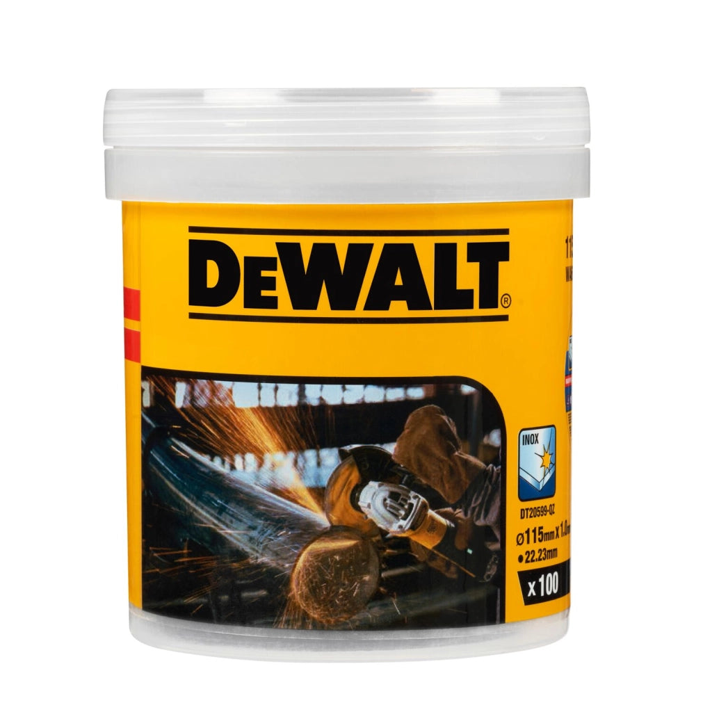 Dischi da taglio DeWalt DT20599-QZ 115 mm x 1 mm  – confezione 100 pezzi