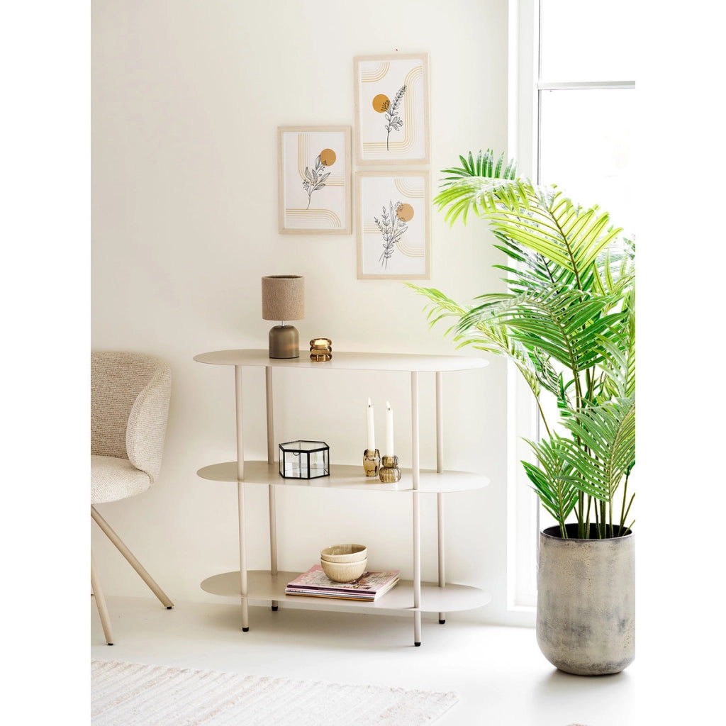 Set 2 vasi decorativi in metallo beige anticato House Nordic