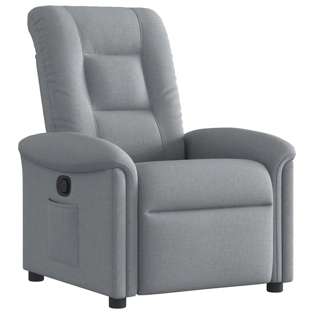 Poltrona Reclinabile in Tessuto Grigio Chiaro 4015616
