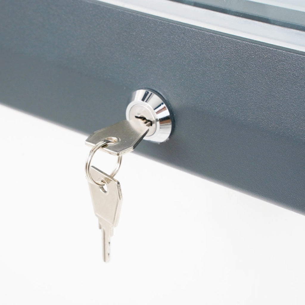 Bacheca da Esterno con Apertura a Ribalta 102,5x106,7x4,7 cm in Alluminio Grigio Antracite