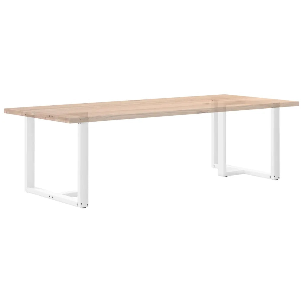 Gambe per tavolo da pranzo a forma di T 2 pz | Piede del tavolo bianche 90x35x(72-73) cm in acciaio