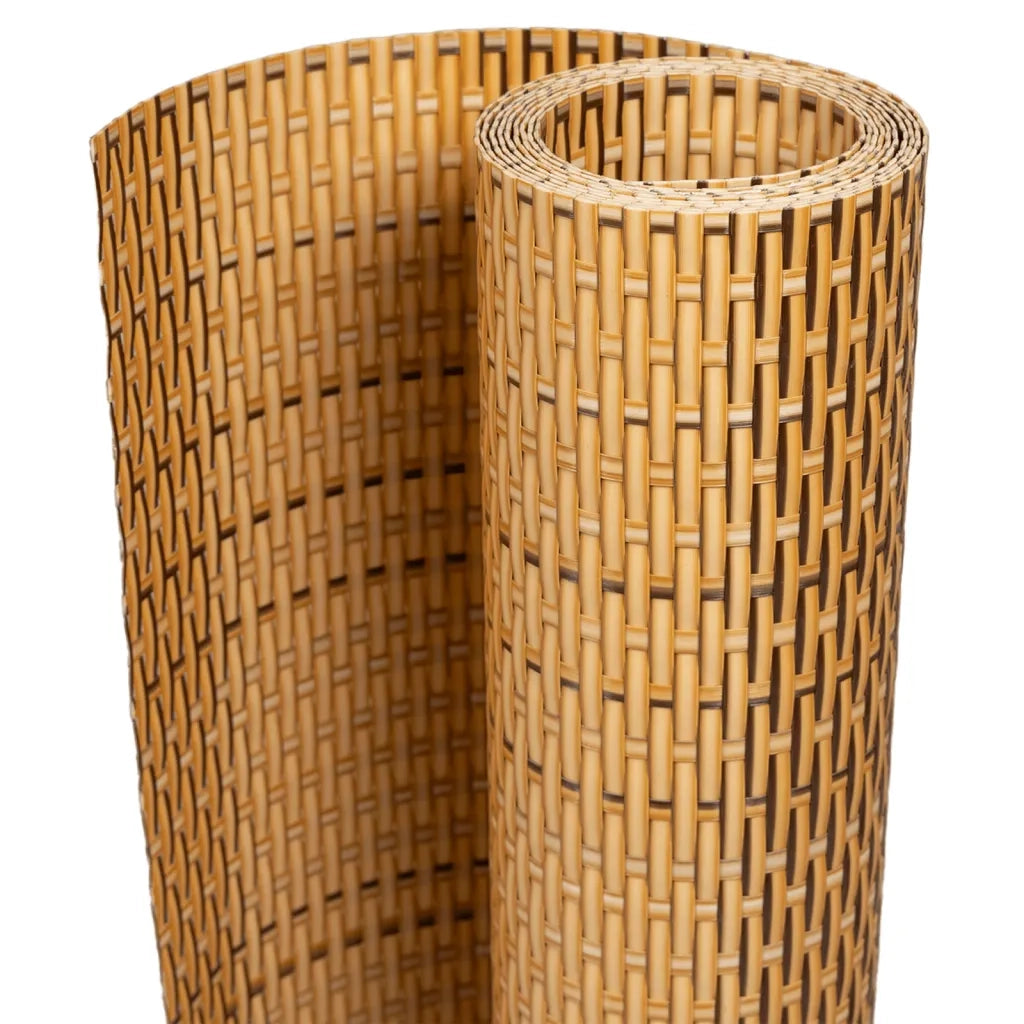 Paravento da Balcone Marrone Chiaro 500x100 cm in Polyrattan 156273
