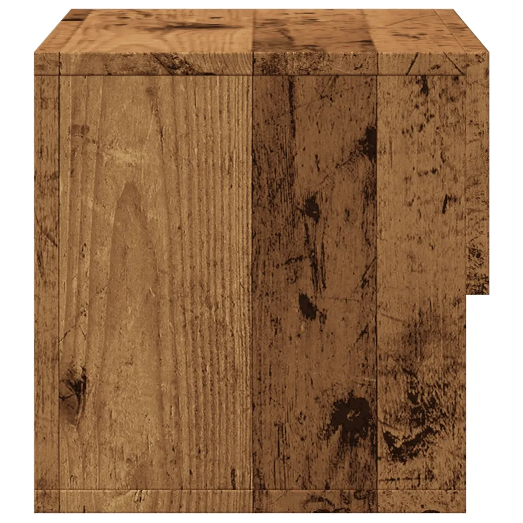 Comodini da Parete 2pz Legno Antico 856821