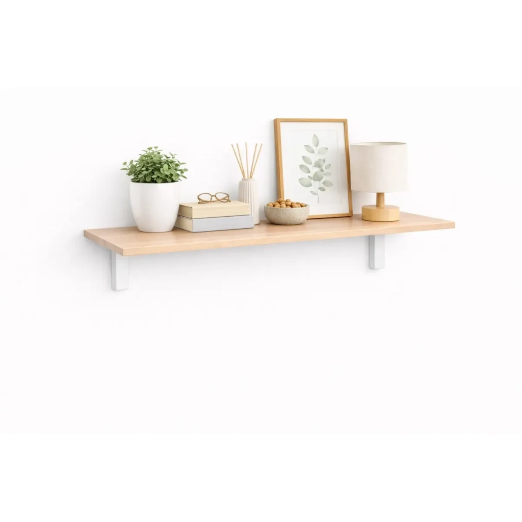 Mensola da Muro da appoggio in Legno nobilitato spessore 1,8 cm in colore Rovere 80x60 cm