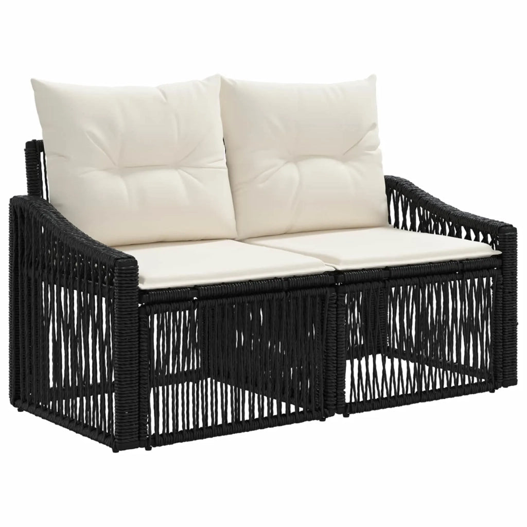 Set Divano da Giardino 8 pz Nero polyrattan 3435979