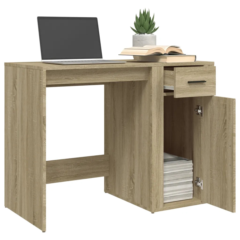Scrivania | Tavolo da Ufficio Rovere Sonoma 100x49x75 cm in Legno Multistrato
