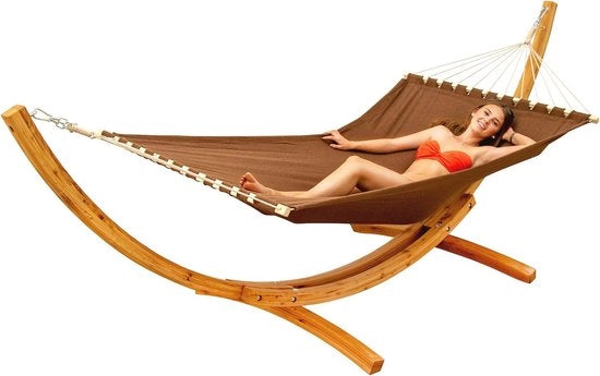Fondo per Doppia Hammock di 325 cm - Bancopendio in Legno con Sostegno per Hammock Extra Grande