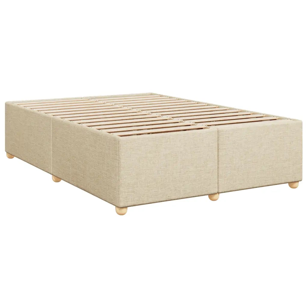 Giroletto a Molle con Materasso Crema 140x200 cm in Tessuto 3286722