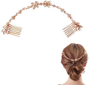 Accessori per capelli - Borsetta per capelli - Strass - Rosa - 22 cm di lunghezza - Kam per capelli