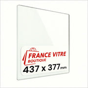 437 x 377 x 4 mm - Vetro per stufa a legna - vetro camino di ricambio - vetro per caminetto resistente al fuoco - France Vitre