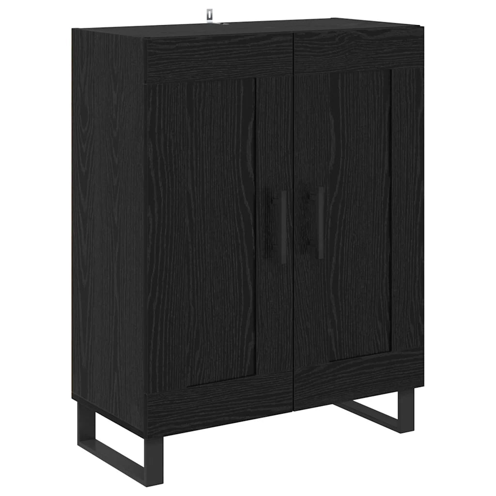Credenza-Buffet-Armadio da cucina Rovere Nero 69,5 x 34 x 180 cm Legno multistrato 202770