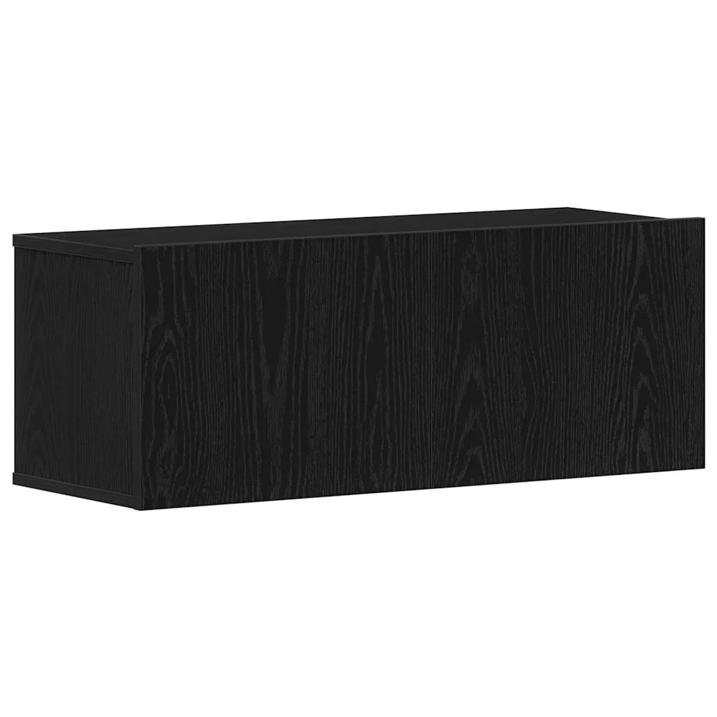 Mobili TV-Credenza per TV Rovere nero 80 x 30 x 30 cm Legno multistrato