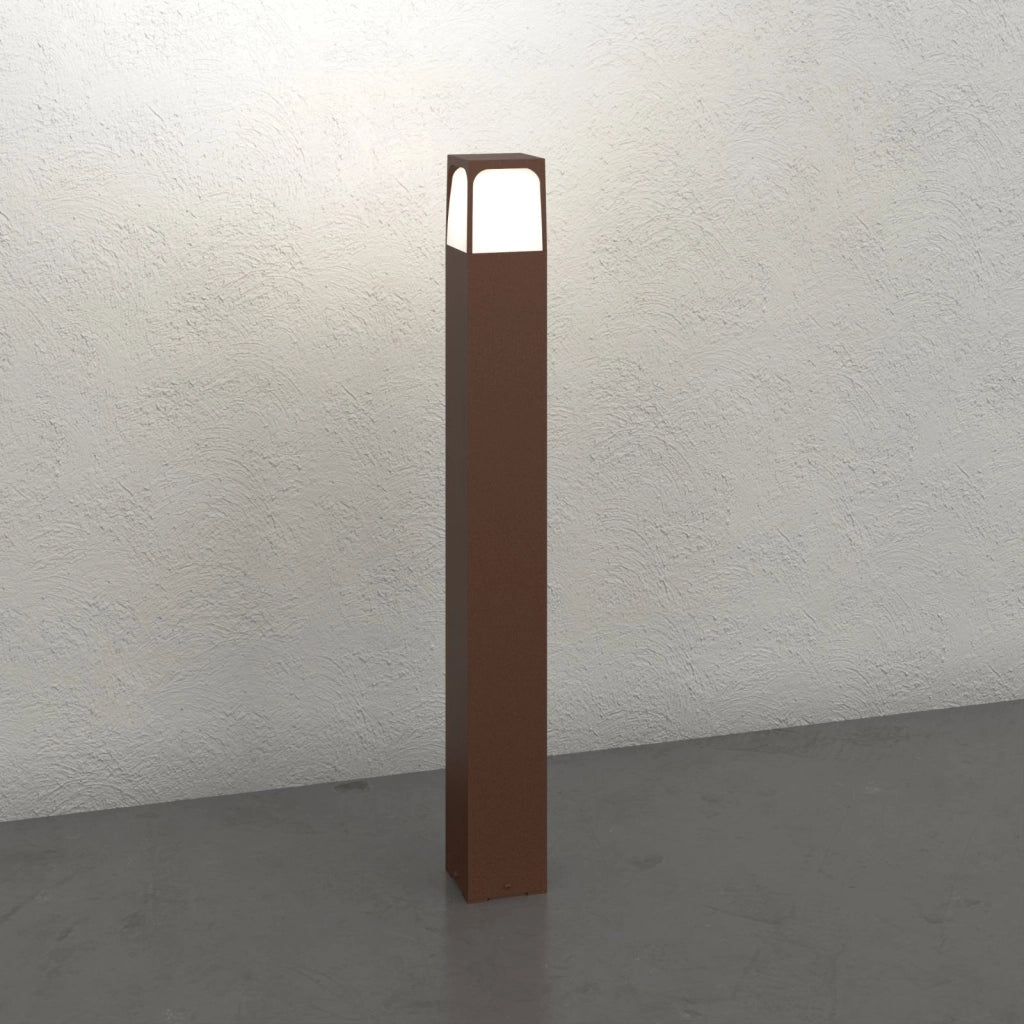 YORK PALO 80CM 1 LUCE ATTACCO E27 CORTEN IP54