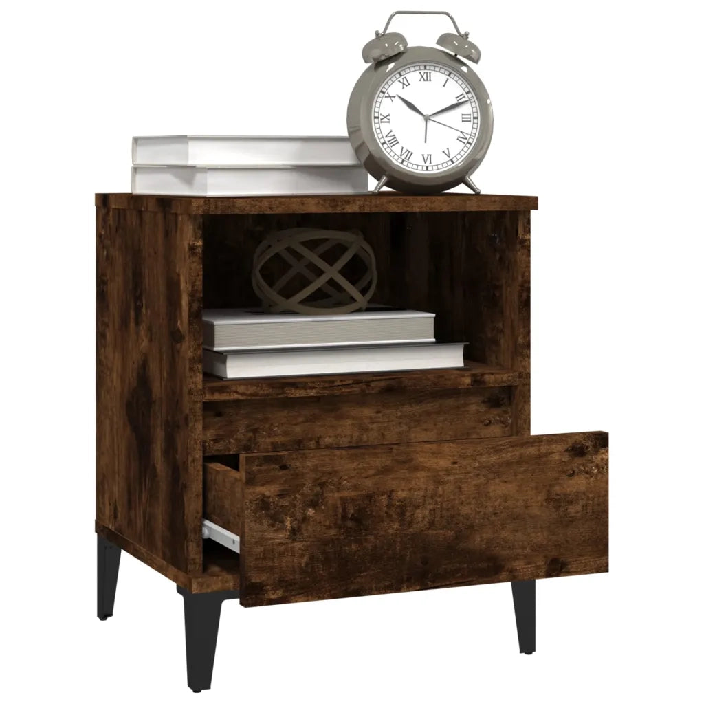 Comodino Rovere Fumo 40x35x50 cm 821820