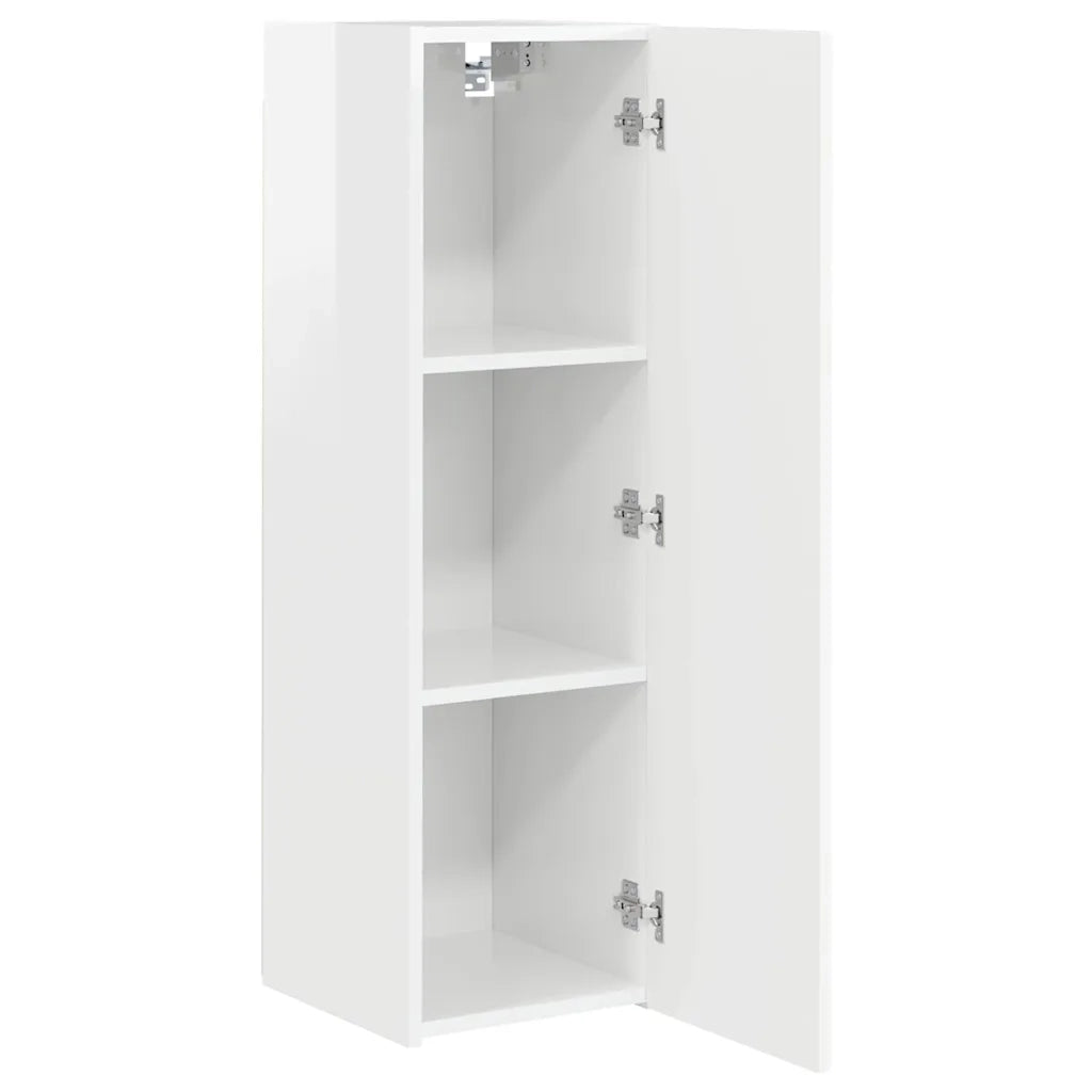 Mobile TV da parete 2 pcs Bianco Lucido 30 x 31 x 100 cm 892318