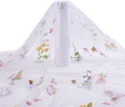 Tessuto a rete 130 × 180 cm - Disegno fiorale ricamo - Tessuto tulle - Abito da sposa - Sartoria fai da te - Decorazione romantica per la casa