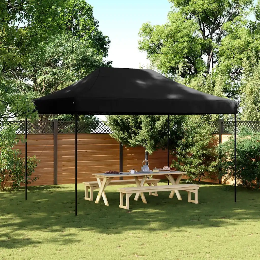 Tenda da Festa Pieghevole Pop-Up - Gazebo Nero 410x279x315 cm