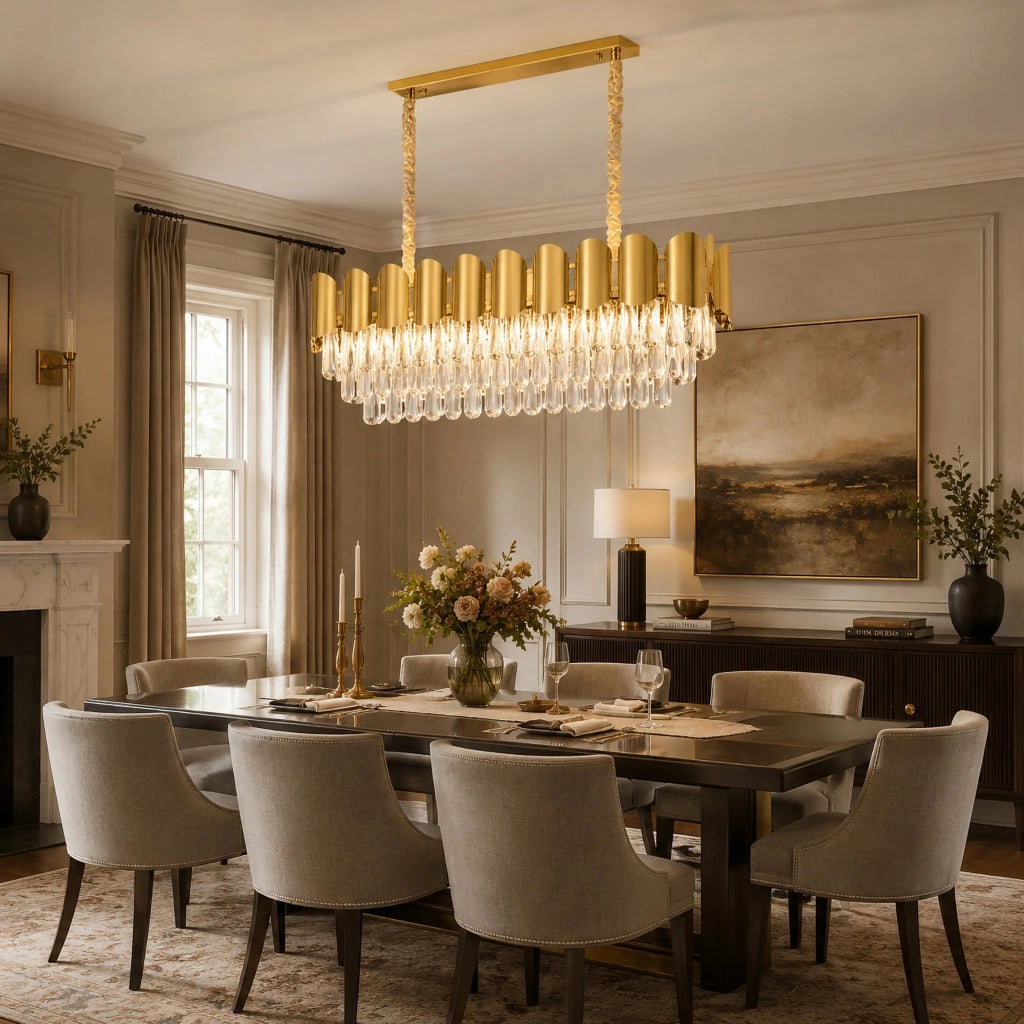 Lampada A Sospensione In Cristallo Swe101-cp Gold