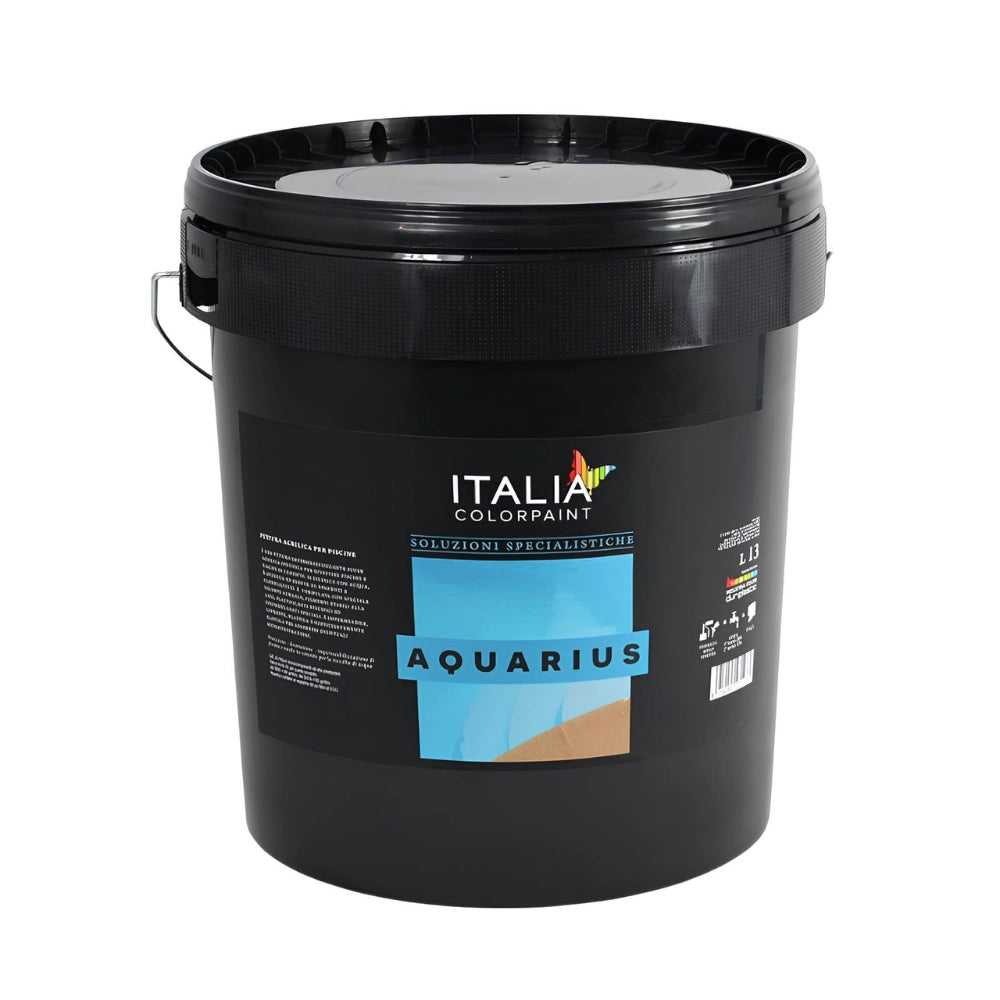 Aquarius pittura acrilica piscine cemento colore sabbia italia colorpaint *** formato 13 lt, confezione 1
