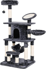 Scala a Muro con Scala a Sbarra, 145 Cm, Albero di Arrampicata Robusto con Grande Area di Gioco, Grigio