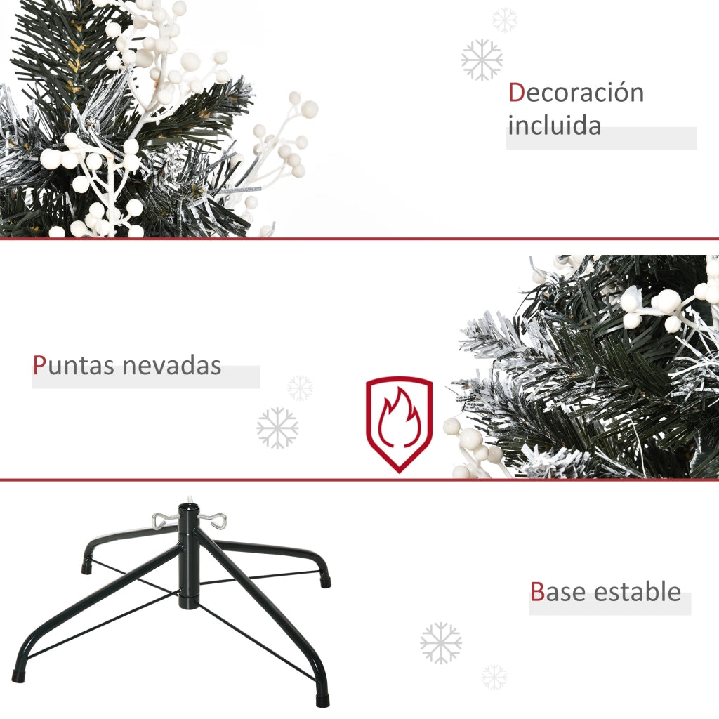 Albero di Natale Artificiale 120 cm ¨C Xylo ¨C 222 Rami, 28 Decorazioni, Verde