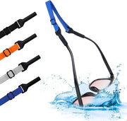 Bracciale sport per occhiali in silicone adattabile - cintura per occhiali da sole galleggiante - cintura universale per occhiali uomo donna bambino - blu - 4 colori
