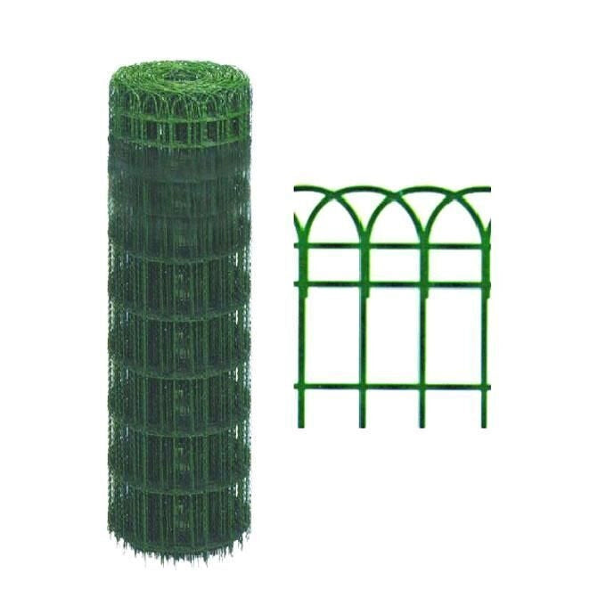 T-Rex 05888 Rete Ornamentale Zincata e Plasticata altezza 40 cm lunghezza 10 m maglie 150x90 mm