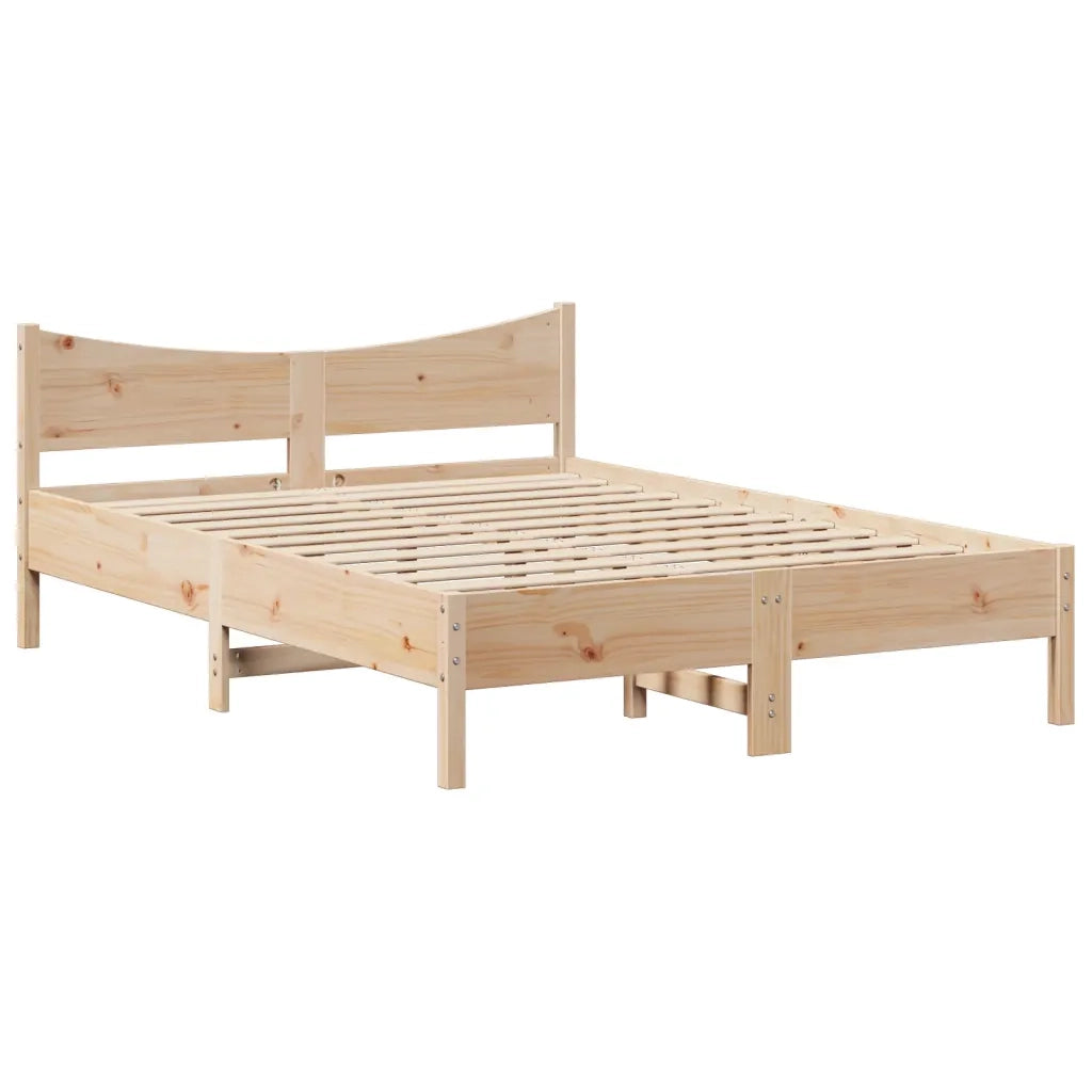 Giroletto con Testiera 140x190 cm in Legno Massello di Pino