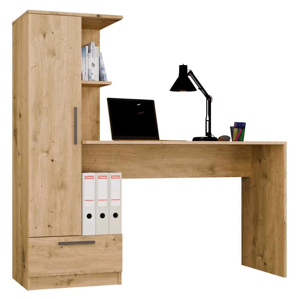 Set scrivania + scaffale COSMO rovere artisan