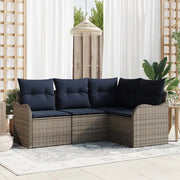 Set Divano da Giardino Grigio polyrattan 3345685
