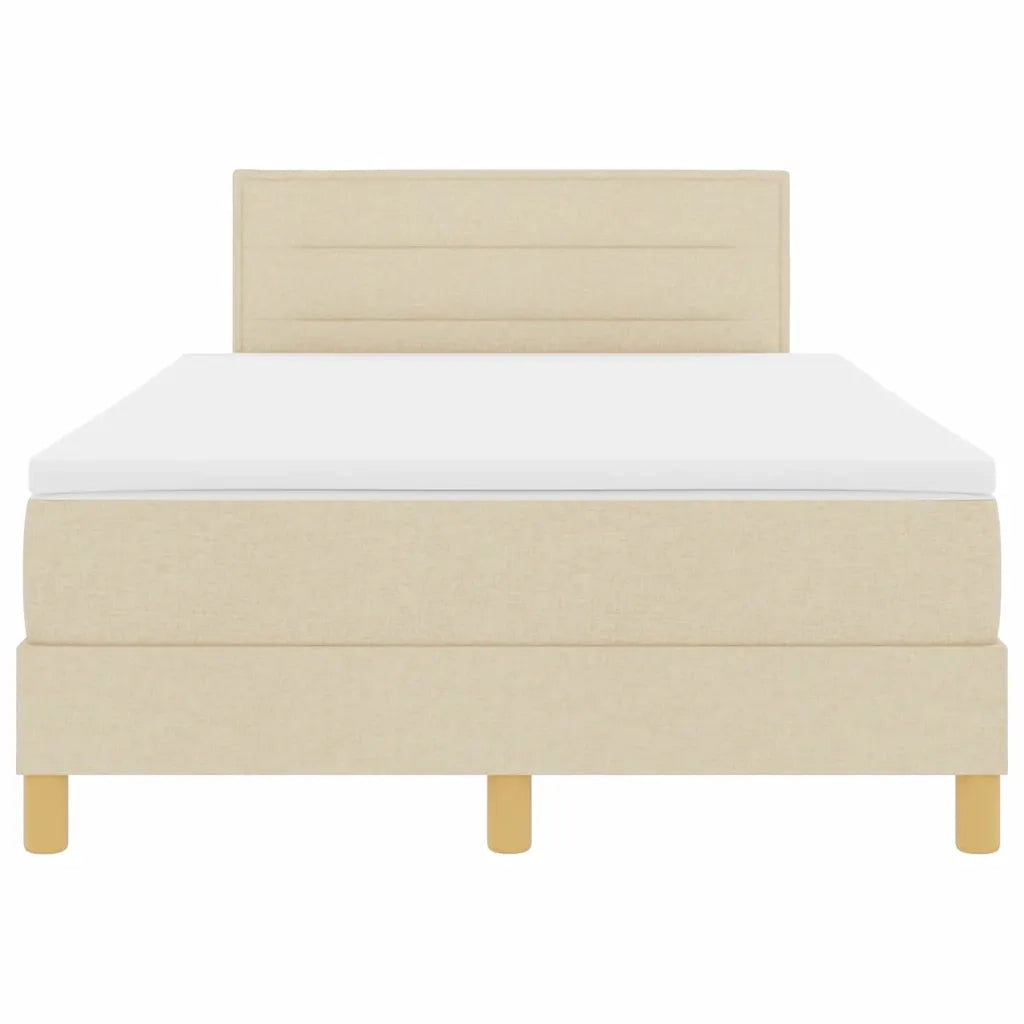 Letto a Sorgente LED con strisce LED Crema 120 x 200 cm Tessuto 3342357