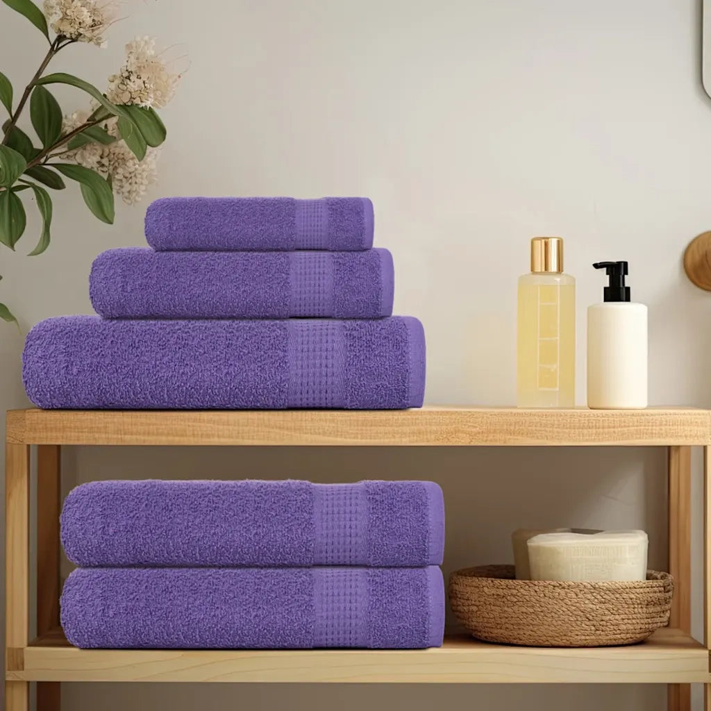 Asciugamani da bagno FROGN 4 pz Viola 100x150 cm 360 g/m² 136885