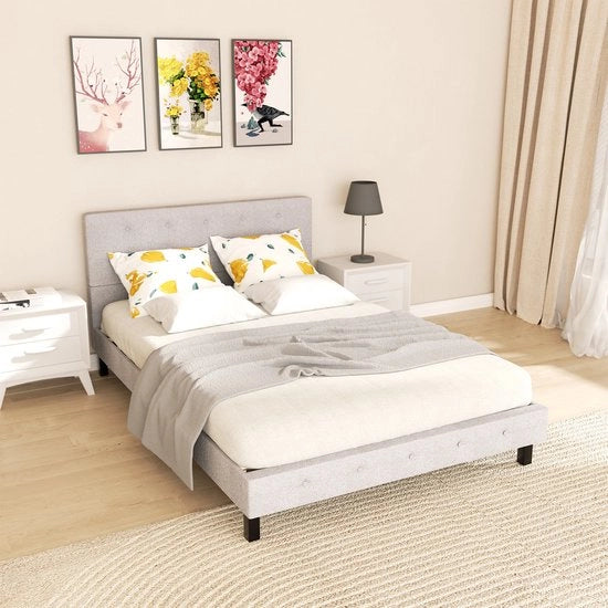 Letto a cassetti 140x200 cm - Con cassetti integrati, fondo a grate e poggiatesta comodo per una soluzione di sonno completa