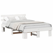 Letto matrimoniale | Letto per adulti | Struttura del letto Bianco 120 x 200 cm Pino massello