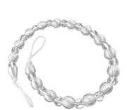 Tieback 75cm - Corda per tendine - Corda per pieghe - Decorazioni moderne a cristallo - Cristallo - Argento