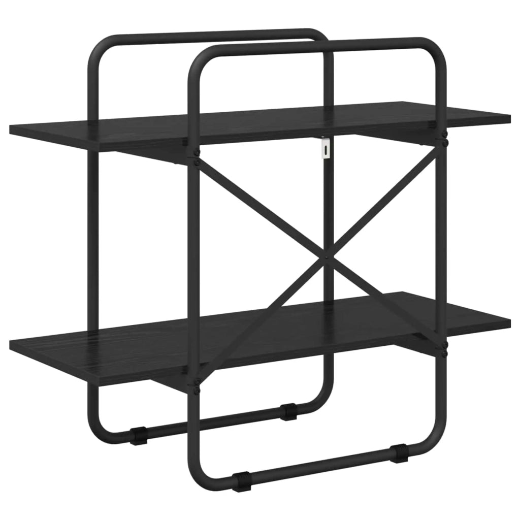 Libreria 2 livelli 80 x 35 x 70 cm PB Rovere Nero 8007822