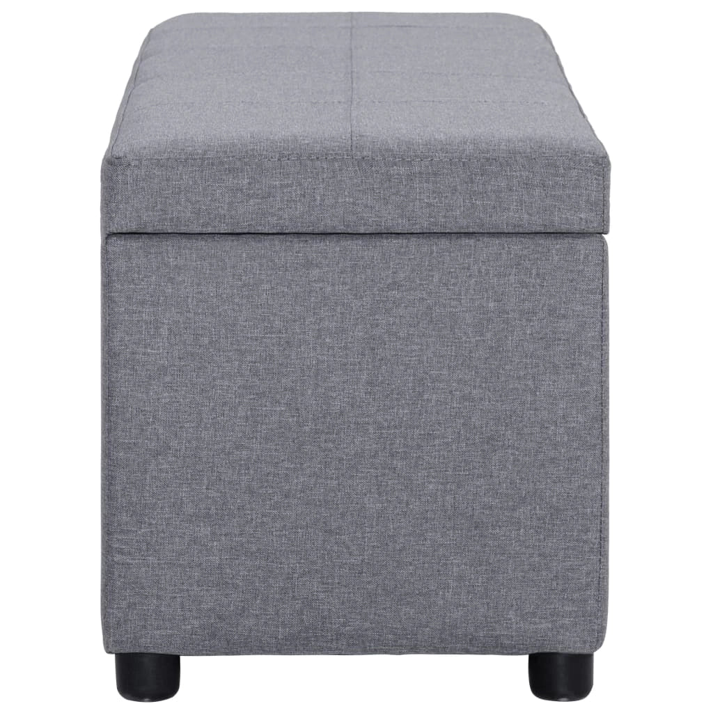 Panca con vano contenitore 116 cm poliestere grigio chiaro 02_0010878