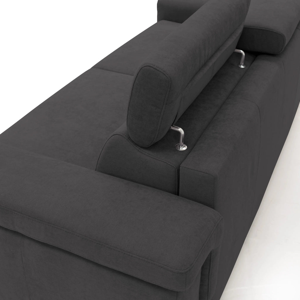 Giunone Divano letto mat. H18 240 cm (mat. 160x197 cm) nero