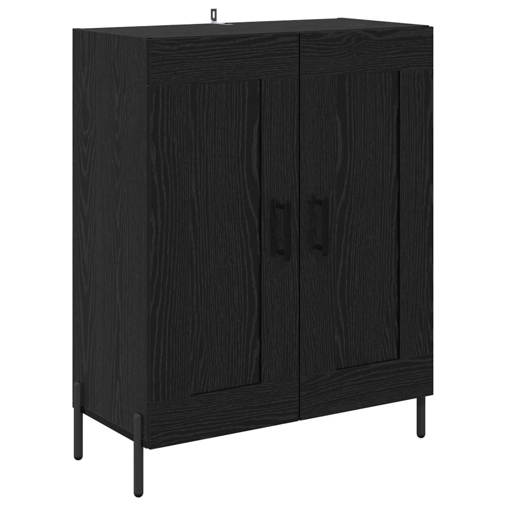Credenza-Buffet-Armadio da cucina Rovere Nero 69,5 x 34 x 180 cm Legno multistrato 246316