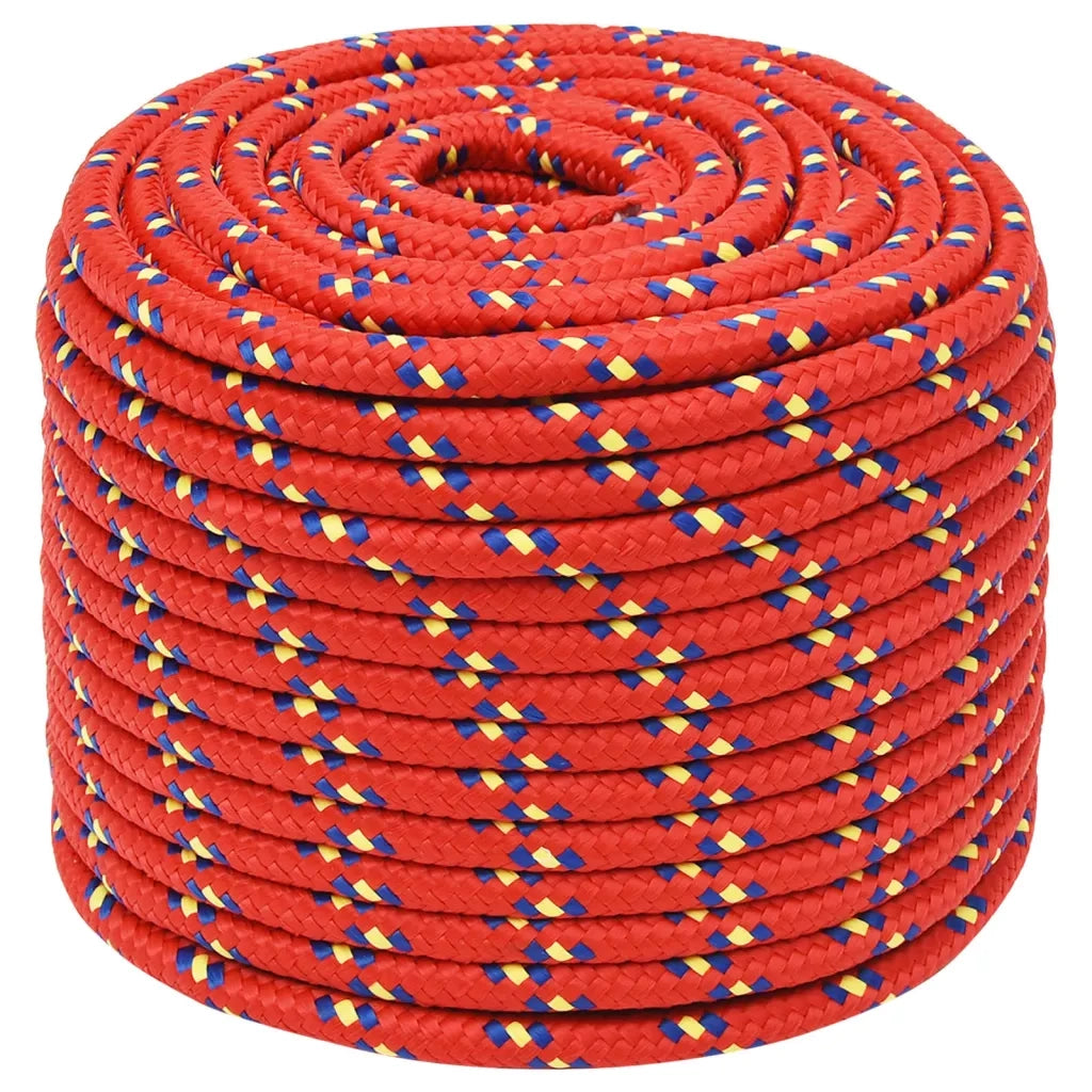 Corda per barca Rossa 12 mm 100 m in Polipropilene 152407