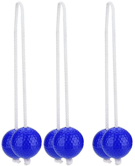 Set di Golf a Scala per Bambini - 3 Pari di Palline in Resina Sintetica Duratura - Corda Antirugby - Adatto per Bambini - Per Uso Interno/Esterno - Palline da Golf
