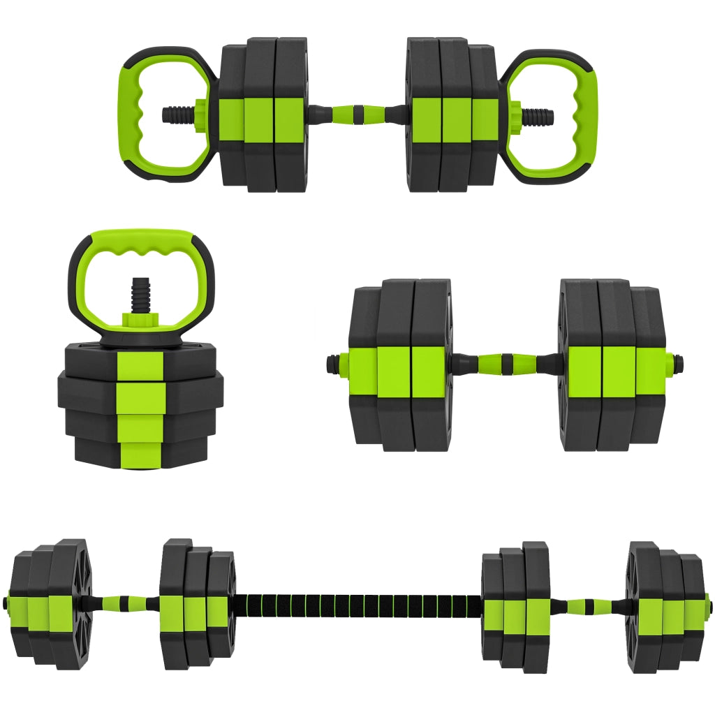 Set di manubri regolabili 25 kg ¨C Minimal ¨C 6 in 1 kettlebell barra manubri