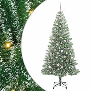Albero di Natale | Decorazioni natalizie Artificiale Imbiancato con Luci LED 210 cm