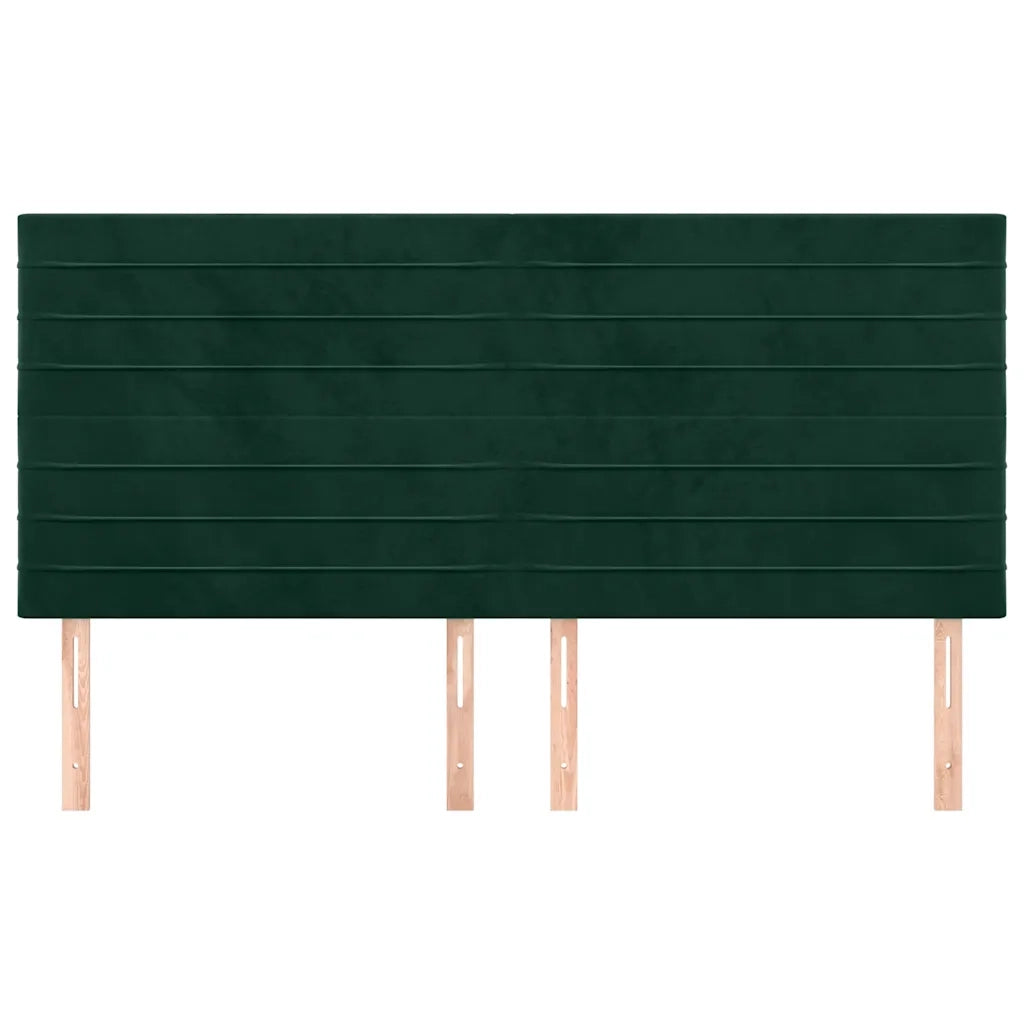 Testiera | Testata Verde Scuro 160x5x118/128 cm Velluto