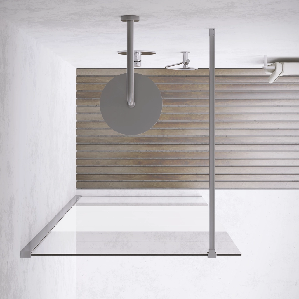 Parete doccia walk-in 80 cm 8mm opaco anticalcare h200 | Lazaros