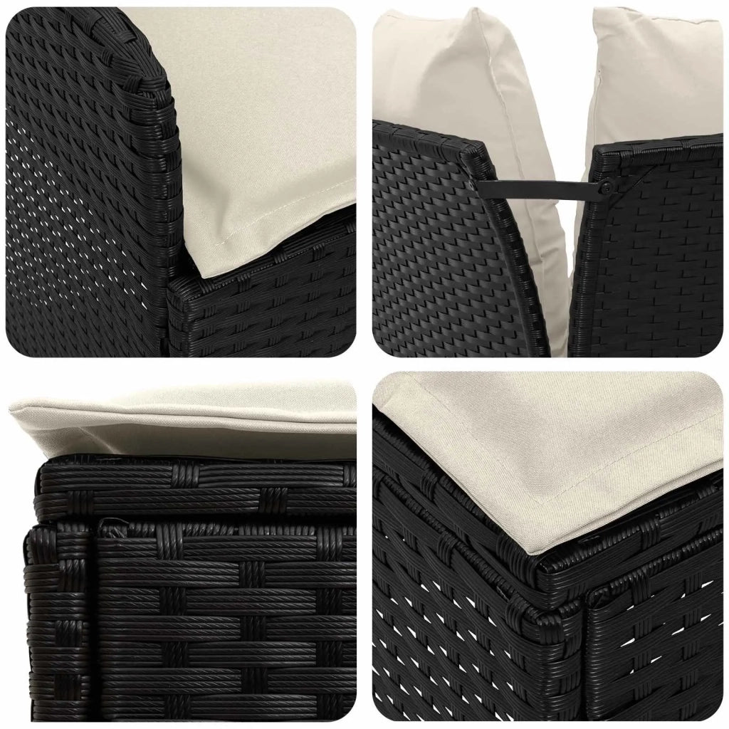 Sofa da giardino-Divano con braccioli da giardino con divano angolare 2 Pezzo 939945
