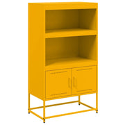 Credenza | Madia | Buffet da pranzo | Armadio da pranzo Giallo Senape 68,5x38,5x123,5 cm in Acciaio