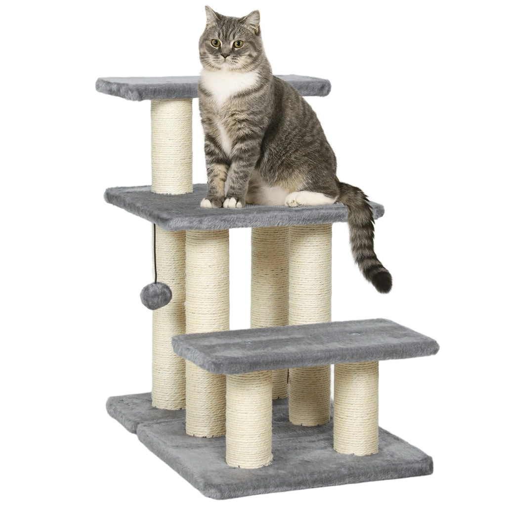 Scala per Gatti 3 Gradini con Sisal ¨C Minimal ¨C 54 cm
